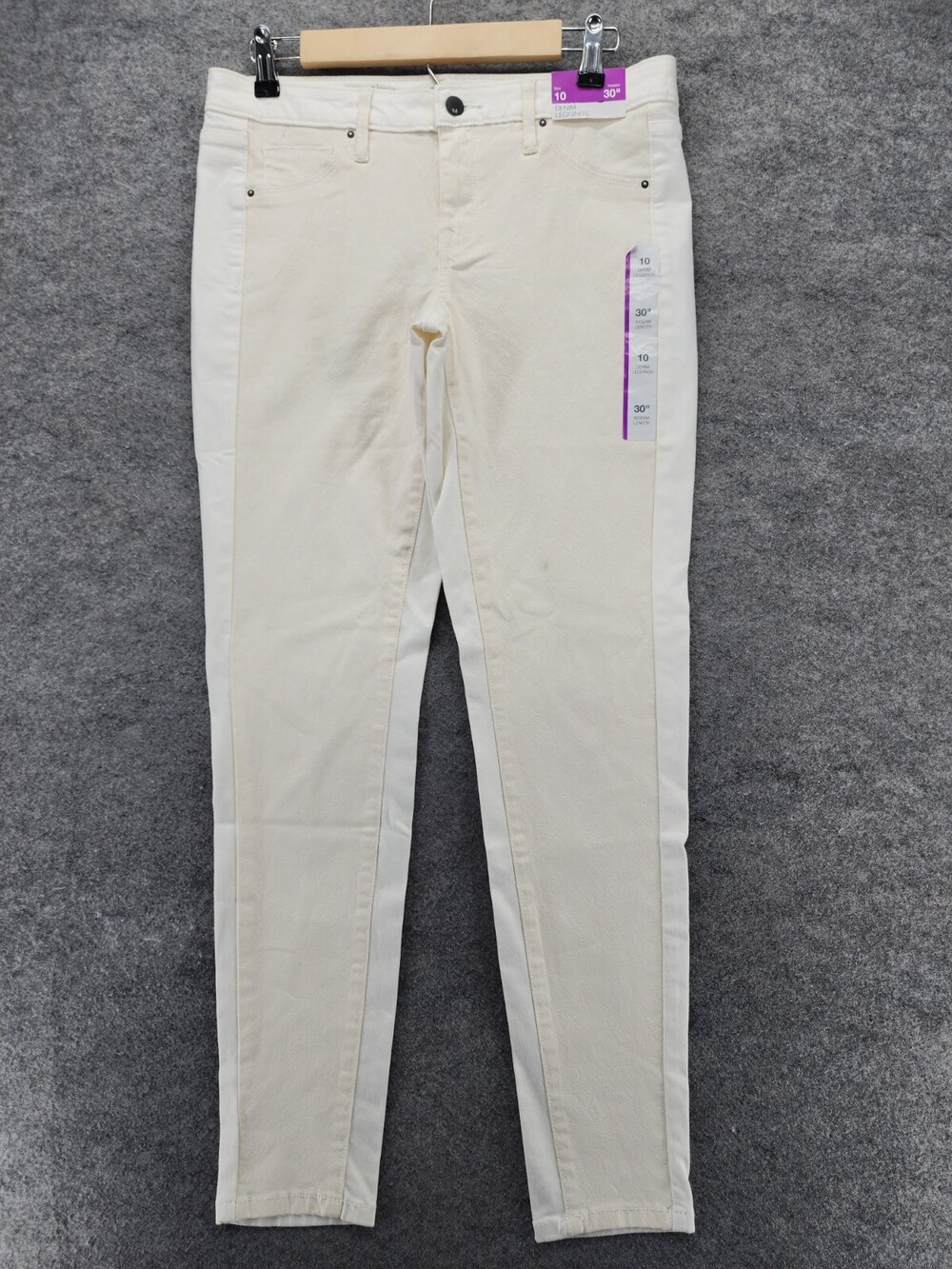 Mossimo Denim Leggings Womens 10 White